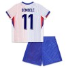 Maglia ufficiale Francia Dembele 11 Trasferta Euro 2024 per Bambino